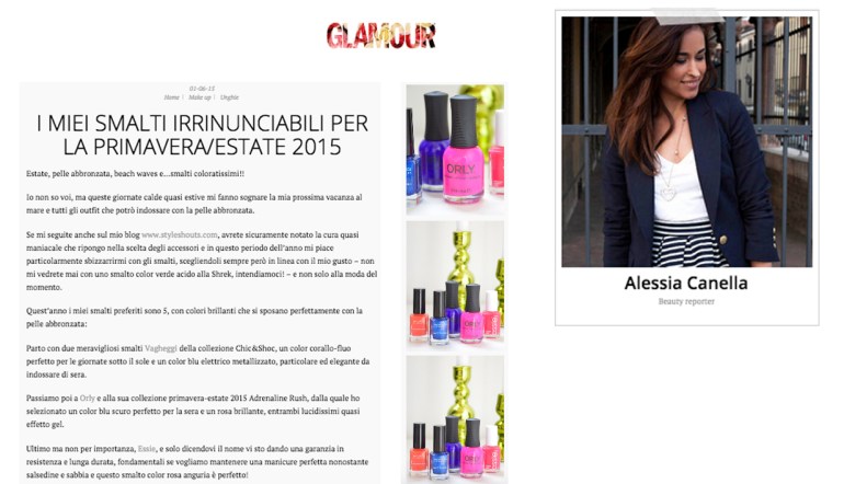 rassegna stampa glamour 1 aprile