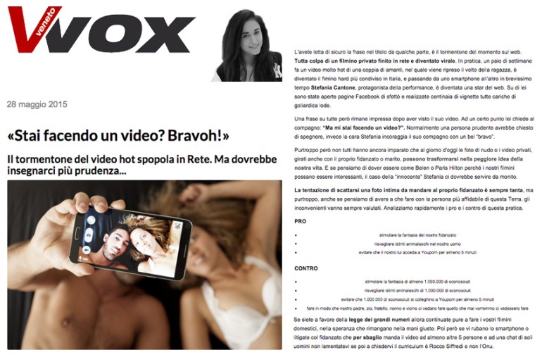 rassegna stampa vvox 28 maggio 15