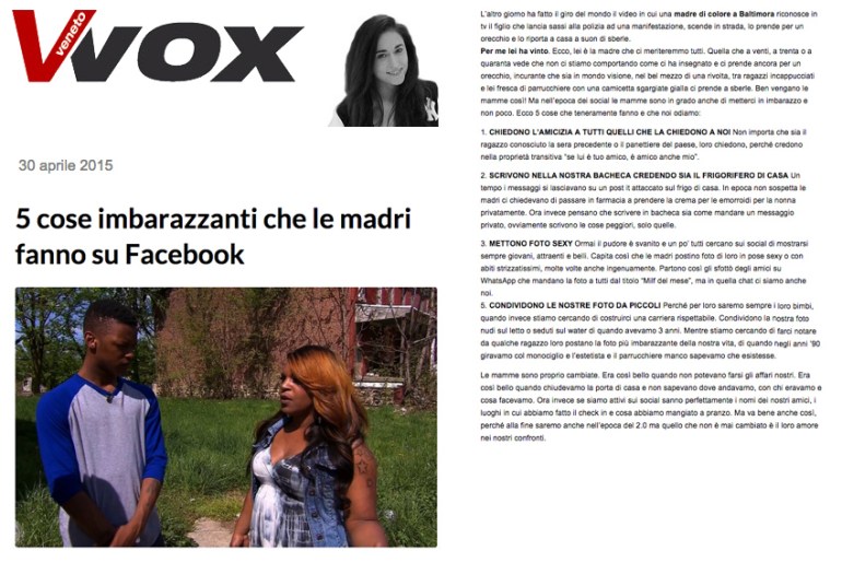 rassegna stampa vvox 30 aprile 15